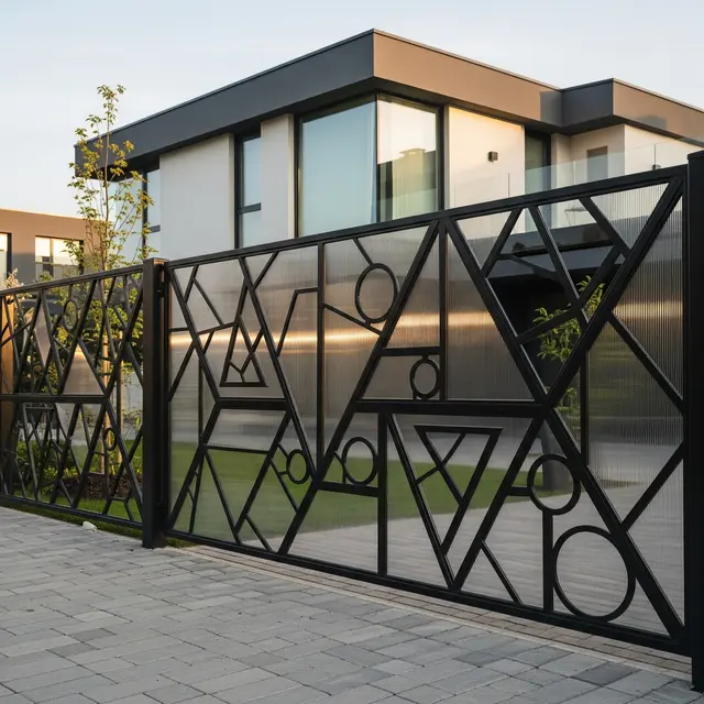 Model Pagar Besi Kombinasi Fiber (Image by Gemini AI)