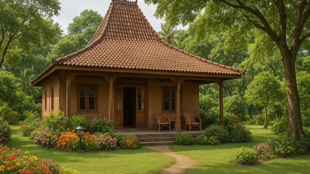 10 Model Rumah Sederhana di Desa dengan Halaman Luas dan Banyak Pepohonan, Asri dan Nyaman untuk Keluarga