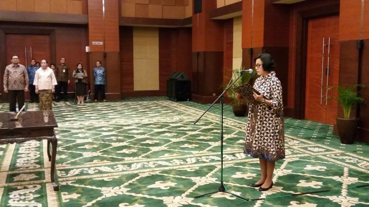 Menteri Keuangan (Menkeu), Sri Mulyani Indrawati melantik 41 pejabat Eselon II di lingkungan Kementerian Keuangan (Kemenkeu). 