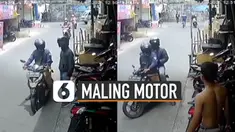 Ketika pencuri itu hendak melakukan aksinya, seorang pria tidak memakai baju keluar dan mengetahui aksi pria itu.