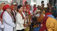 Ibu Negara Iriana Jokowi di Palembang. (foto: Biro Pers Setpres)