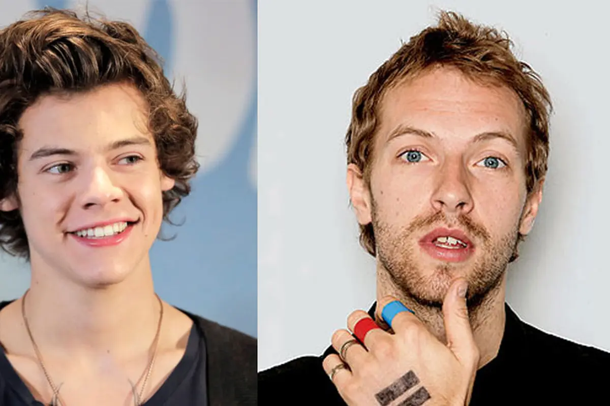 Chris Martin dan Harry Styles