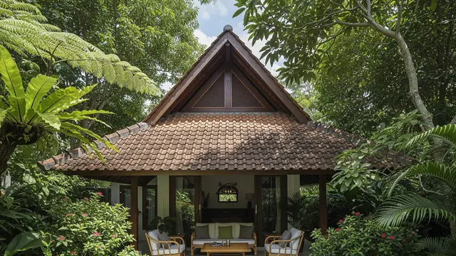 Desain Rumah Kecil dengan Atap Pelana Tinggi Agar Lebih Sejuk