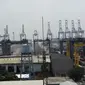 Suasana Jakarta International Container Terminal (JICT) yang lumpuh total akibat mogok pekerja. (Dokumen SP JICT)