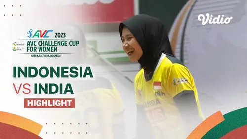 VIDEO: Indonesia Kalahkan India di Laga Terakhir Penyisihan Grup AVC Challenge Cup 2023