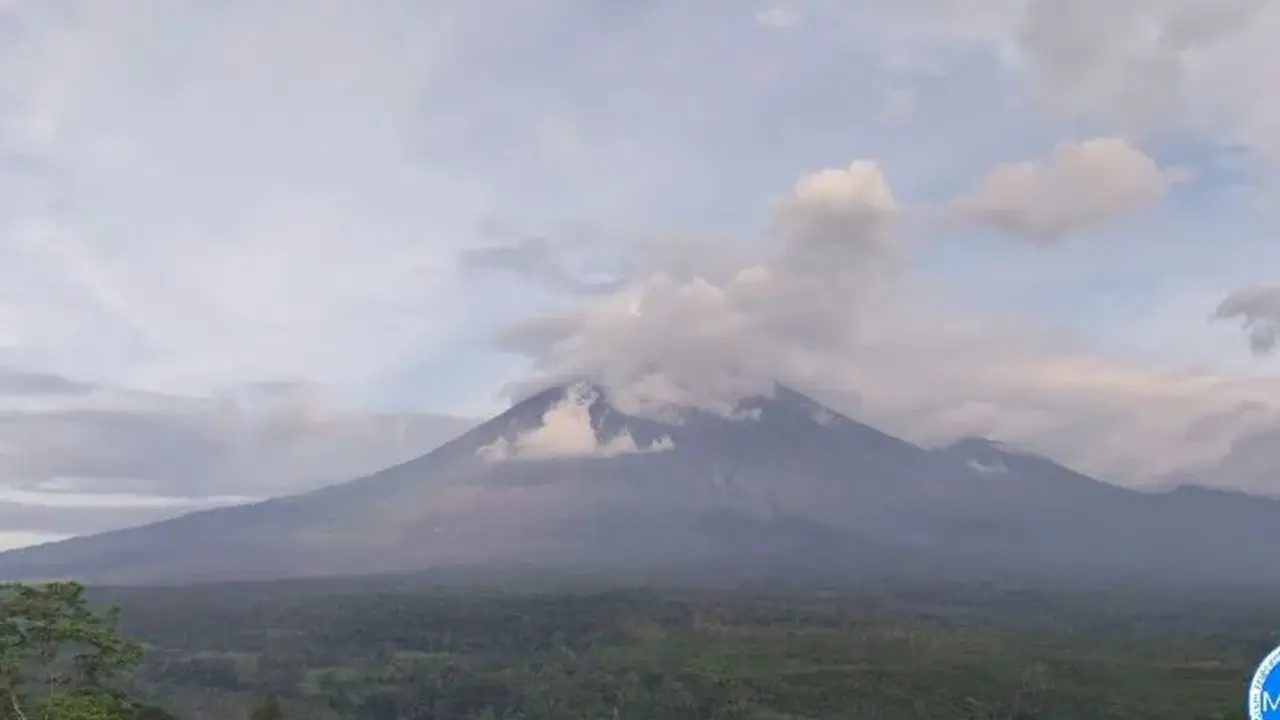 Penampakan Gunung Semeru secara visual dari PPGA Semeru (Istimewa)