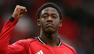 Gelandang Manchester United, Kobbie Mainoo. (Oli Scarff/AFP)