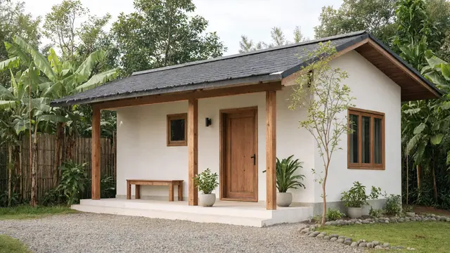 Rumah Desa Bergaya Japandi Sederhana