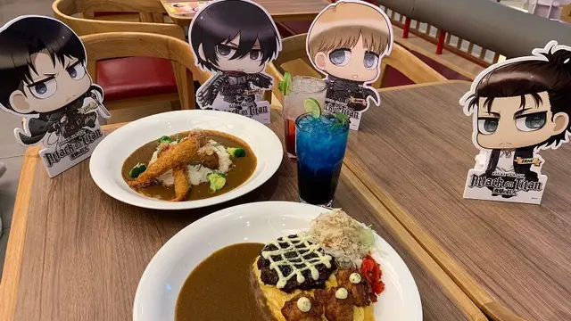 Kisah Attack on Titan dan Menu Tematik Spesial dengan Merchandise Edisi Terbatas.  foto: istimewa