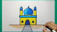 Menggambar Masjid. Youtube.com/Doni Studio