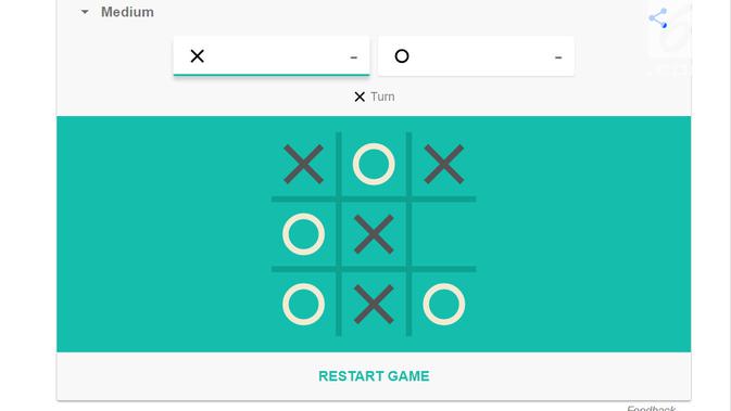 Gim Tic Tac Toe (Sumber: Screenshot Google)