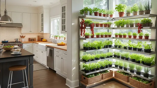 Model Dapur Berdampingan dengan Kebun Sayur Mini/Gemini AI