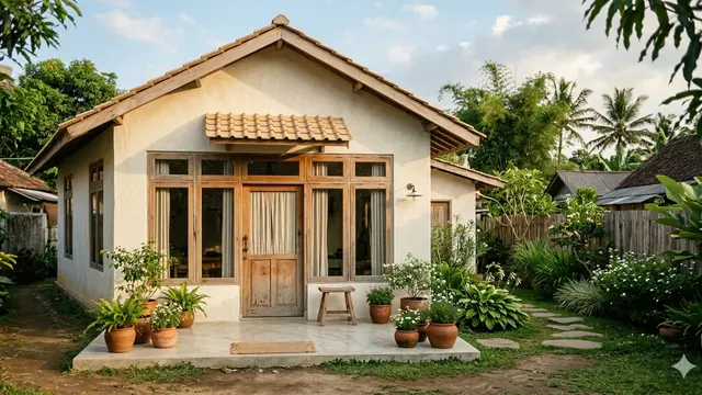 Inspirasi Desain Rumah Kampung Modern Ala Wabi Sabi yang Estetik. Gemini