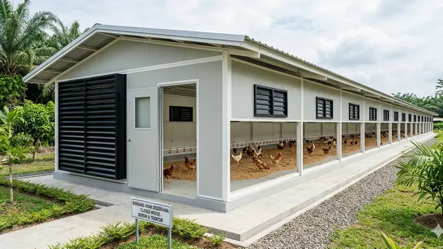 Desain Kandang Ayam Sistem Ventilasi Silang Biar Tidak Pengap dan Bau/Gemini