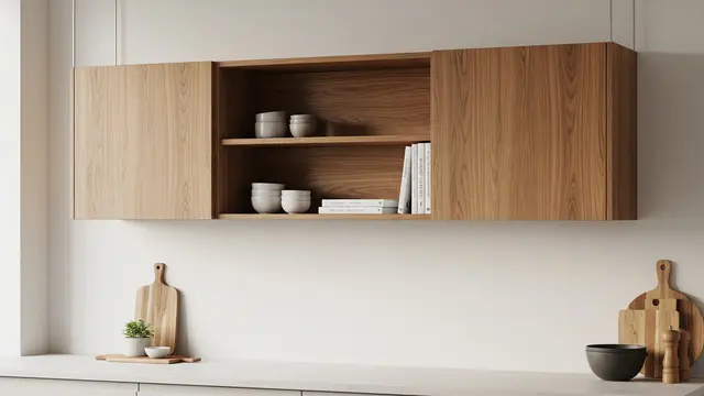 Model Lemari Atas Dapur Minimalis (Image by Gemini AI)