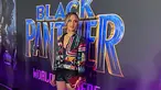 Artis Cinta Laura berpose saat menghadiri malam premier film superhero Black Panther di Dolby Theatre California, Amerika Serikat, Senin (28/1). (Instagram/claurakiehl)