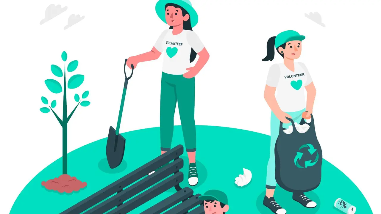 Ilustrasi kerja bakti
