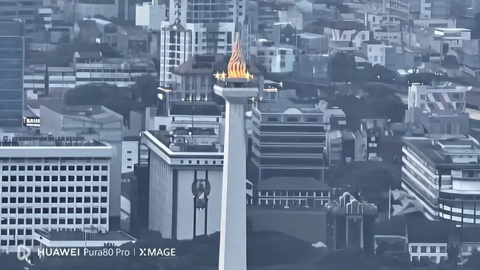 <p>Hasil foto Monumen Nasional (Monas) ikon kota Jakarta menggunakan Huawei Pura 80 Pro. (Liputan6.com/ Anka Fergy Agustian)</p>