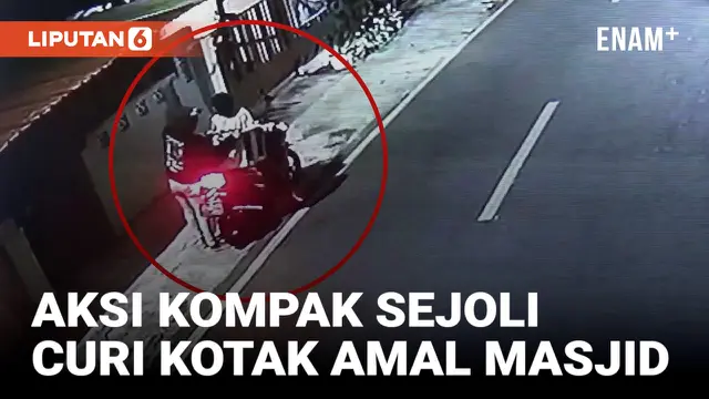 Pasangan Sejoli Kompak Curi Kotak Amal Masjid