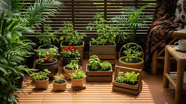 Kebun Sayur Kecil yang Menambah Estetika Teras Rumah