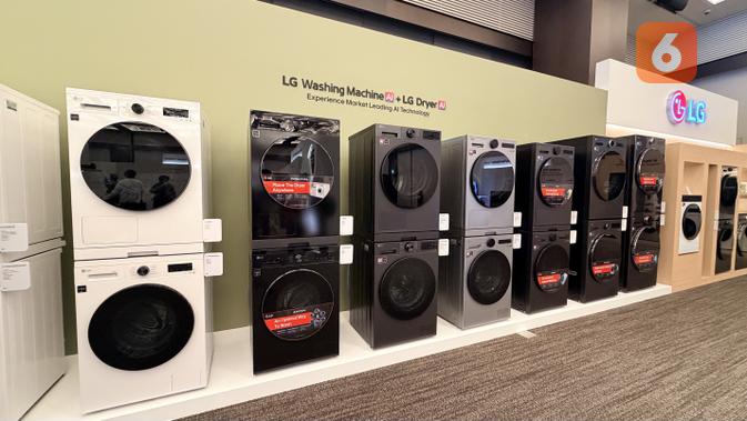 Deretan mesin cuci baru yang dipamerkan di LG InnoFest 2026 APAC. (Liputan6.com/ Yuslianson)