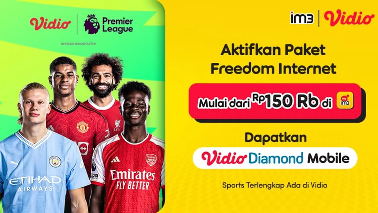 IM3 dan Vidio Tawarkan Paket Bundling Premier League
