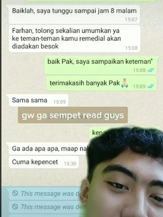 guru salah kirim pesan