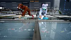 Dua petugas sedang membersihkan kaca jendela  sebuah hotel sambil mengenakan kostum babi hutan dan tikus di Tokyo, Kamis (19/12/2019). Hal ini mereka lakukan untuk merayakan bahun baru Imlek 2019 di Tahun Babi Tanah dan menyambut Tahun Tikus pada 2020. (AP Photo/Eugene Hoshiko)