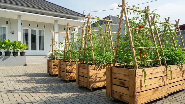 Kebun Sayur Rumahan untuk Halaman Paving