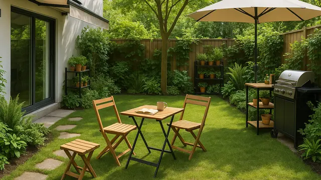 Model Taman Belakang Rumah Minimalis/Ilustrasi gambar AI