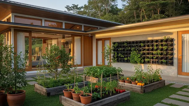Model Rumah Sederhana Tapi Mewah Gaya Japandi dengan Taman Mini/ Ilustrasi AI