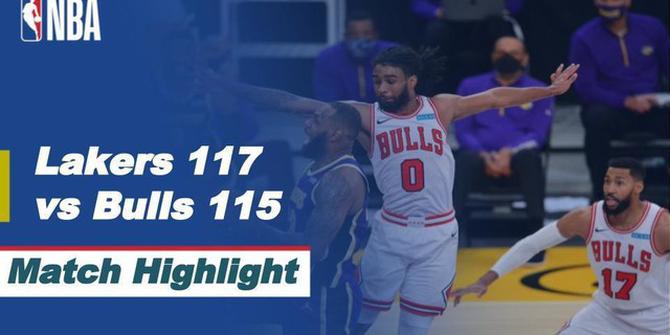 VIDEO: Highlights Laga Menarik NBA, LA Lakers Vs Chicago Bulls 117-115