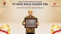 Pencatatan perdana saham PT Indo Boga Sukses Tbk (IBOS) di BEI, Senin (25/4/2022) (Foto: BEI)