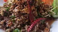 Larb adalah salah satu salad khas Laos yang berbahan dasar daging cincang. (dok. Instagram @gordo.eats/https://www.instagram.com/p/BsDbd9ylgXS/Esther Novita Inochi)