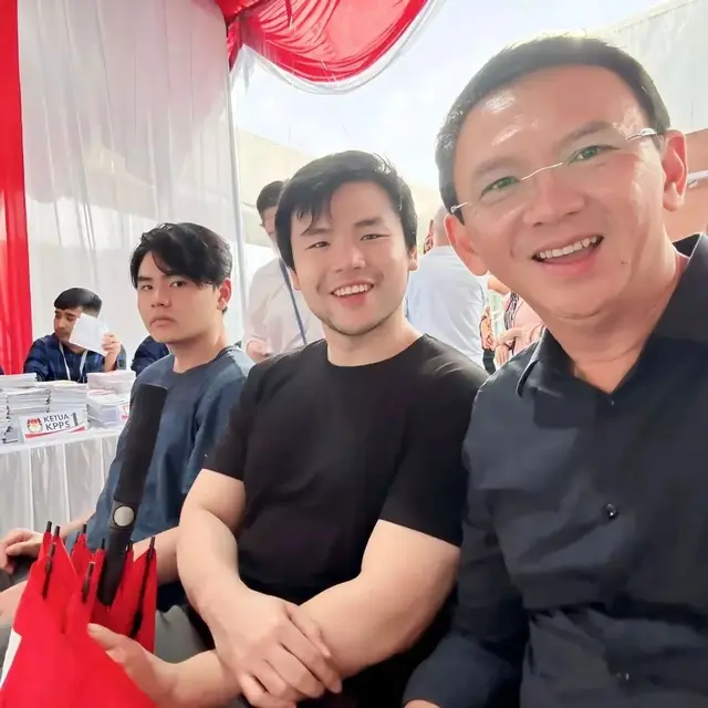 Keluarga Ahok saat coblosan