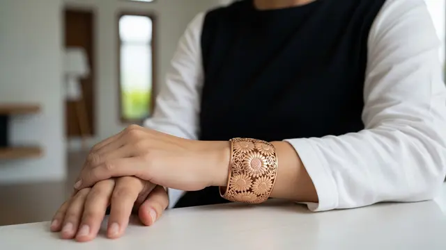 Model Gelang Emas Ukir Motif Bunga Klasik