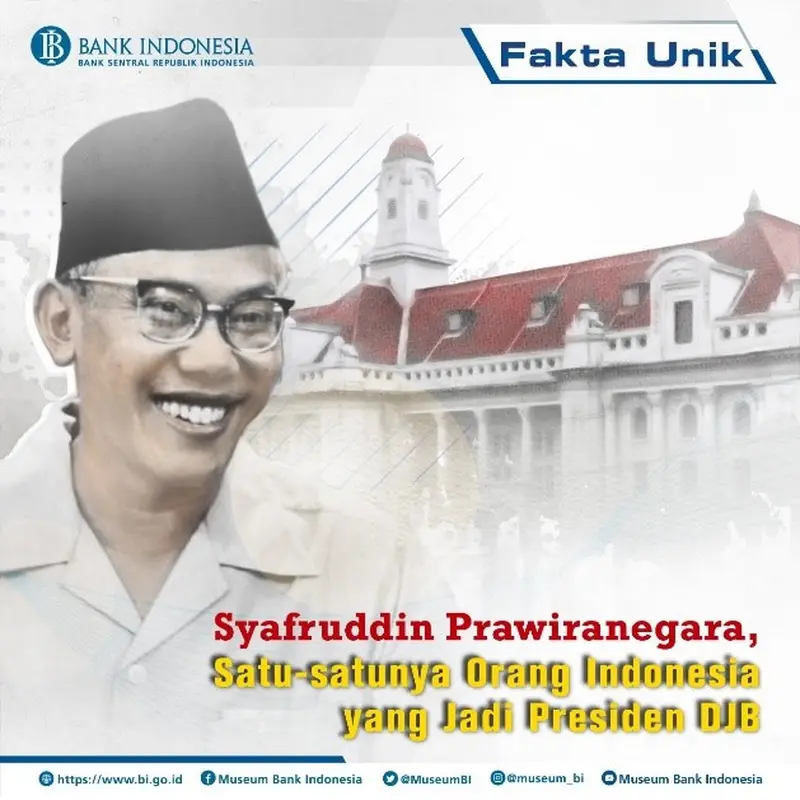 Syafruddin Prawiranegara (dokumentasi Bank Indonesia).