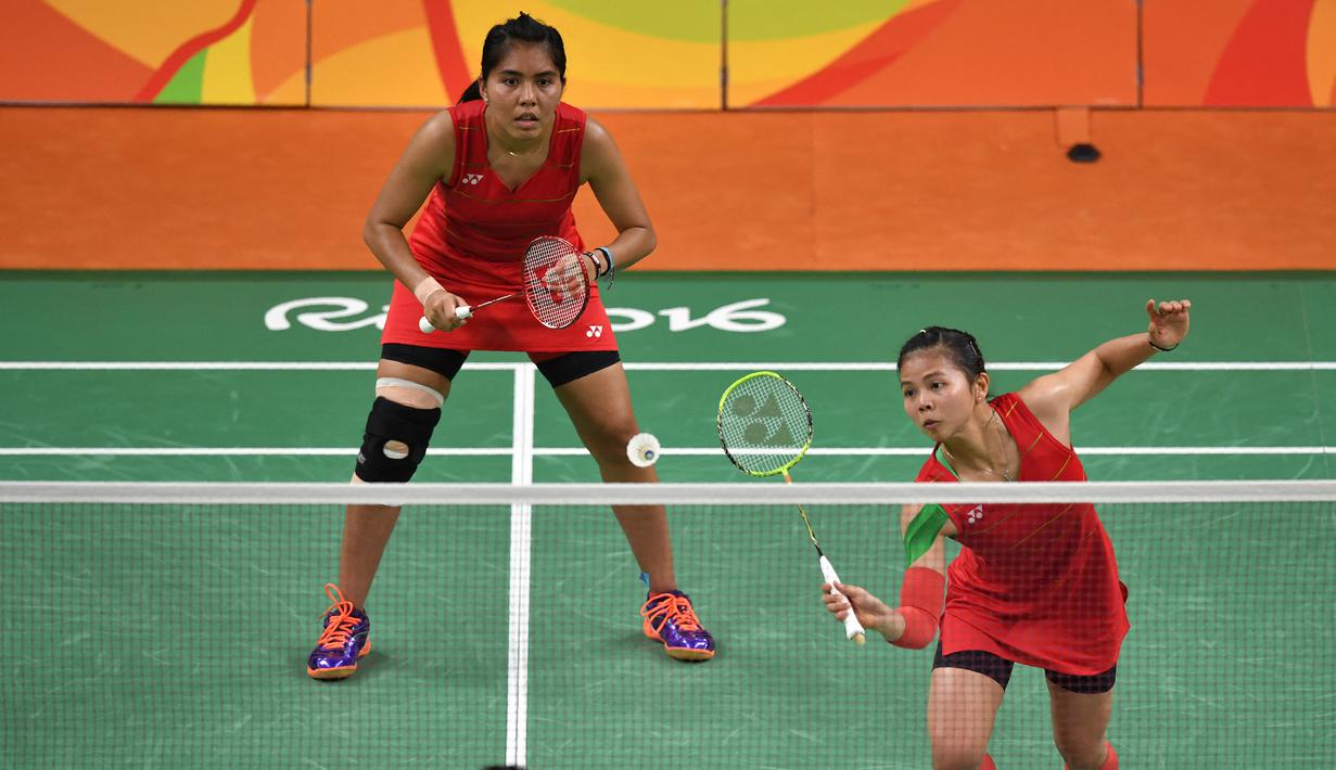 Penampilan kedua Greysia Polii di Olimpiade adalah saat Olimpiade 4 tahun berikutnya di Olimpiade Rio 2016, Brasil. Greysia Polii saat itu berpasangan dengan Nitya Krishinda Maheswari, mantan pasangannya yang pertama kali dipadukan pada 2019. (Foto: AFP/Ed Jones)