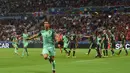 Cristiano Ronaldo membawa Portugal ke final Piala Eropa 2016 setelah mengalahkan Wales 2-0 di semifinal. (AFP/Paul Ellis)