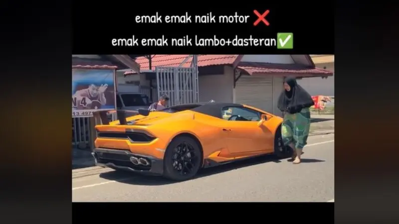 Viral Wanita Berdaster Naik Lamborghini Diduga Anak Crazy Rich Kalimantan