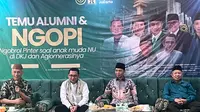 Pengurus Wilayah Nahdlatul Ulama (PWNU) DKI Jakarta dalam acara Ngobrol Pinter (Ngopi) bertajuk 'Ngobrol Pintar soal Anak Muda NU di DKJ dan Aglomerasinya' di Aula PWNU Jakarta I, Jalan Utan Kayu, Matraman, Jakarta Timur, Sabtu (27/7/2024) (Istimewa)