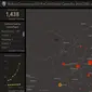 Persebaran virus corona Wuhan dapat dipantau lewat peta online yang dibuat tim Systems Science and Engineering, Johns Hopkins Center. (Printscreen gisanddata.maps.arcgis.com)
