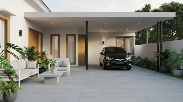 Inspirasi Carport Hemat Tempat tapi Terlihat Luas