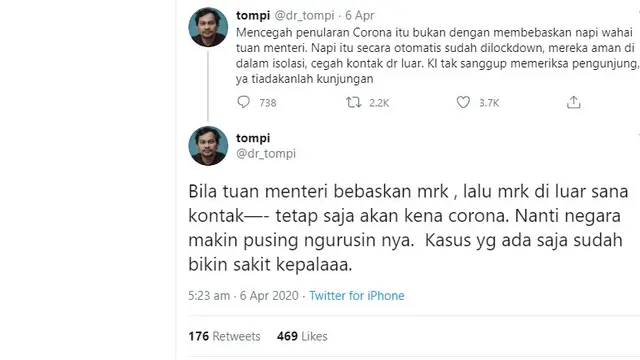 Tompi (Foto: Twitter)