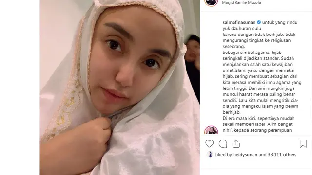 Salmafina Sunan (Foto: Instagram)