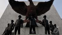 Monumen Pancasila Sakti didirikan untuk mengenang keberhasilan Pancasila dalam membendung paham komunis di Indonesia, Jakarta, Selasa (30/9/2014) (Liputan6.com/Johan Tallo)