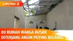Sebanyak 80 rumah warga rusak akibat diterjang badai angin puting beliung di Kabupaten Karawang. Terjangan angin puting beliung datang bersamaan dengan hujan. Warga langsung berpindah ke lokasi yang lebih aman.