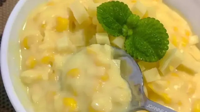 Resep bubur jagung manis. (dok. Cookpad @Joanne_Sebastian)