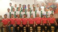 Tim U-16 Djoko Purwoko Football Fondation (DPFF) yang akan mengikuti pre Gothia Cup di Malaysia, Senin (20/3/2017). (Bola.com/Iwan Setiawan)