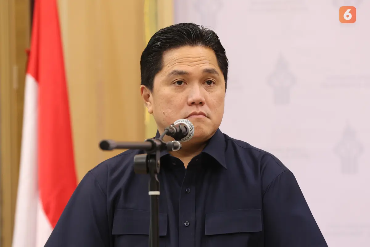 Ketua umum PSSI, Erick Thohir di Kemenpora